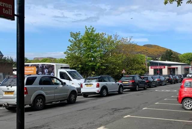 Queues up to 20 cars long waited over the weekend