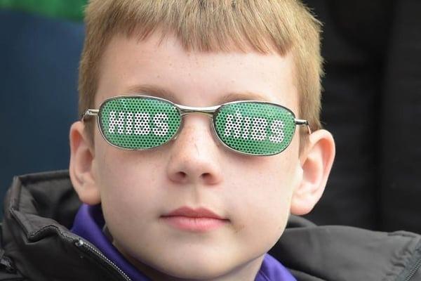 This young fan couldn't see past Hibernian for the victory. Picture: SNS/Alan Harvey
