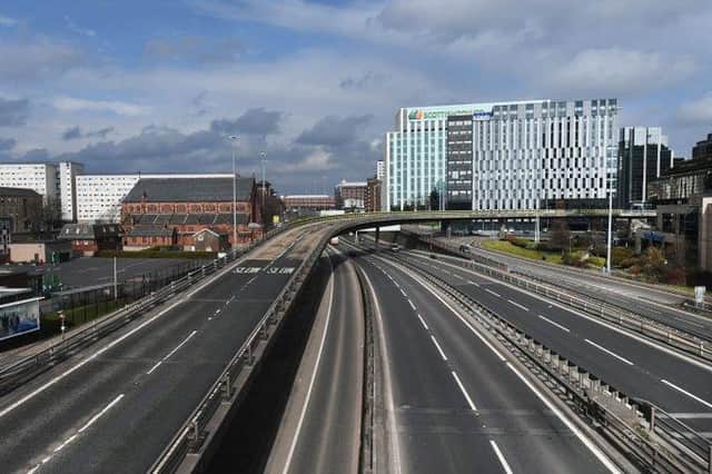 The empty M8 in Glasgow. Picture: John Devlin
