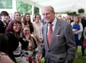 The Duke of Edinburgh at a presentation reception for The Duke of Edinburgh Gold Award holders in the gardens at the Palace of Holyroodhouse  in July 2017   Photo: Jane Barlow/PA Wire