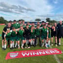 The victorious Hibs U15 team following their Foyle Cup success