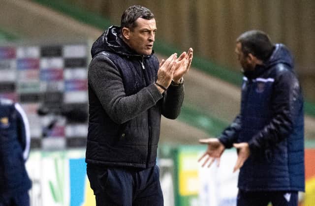 Hibs manager Jack Ross during the 2-2 draw with St Johnstone at Easter Road, on November 24, 2020. (Photo by Ross Parker / SNS Group)