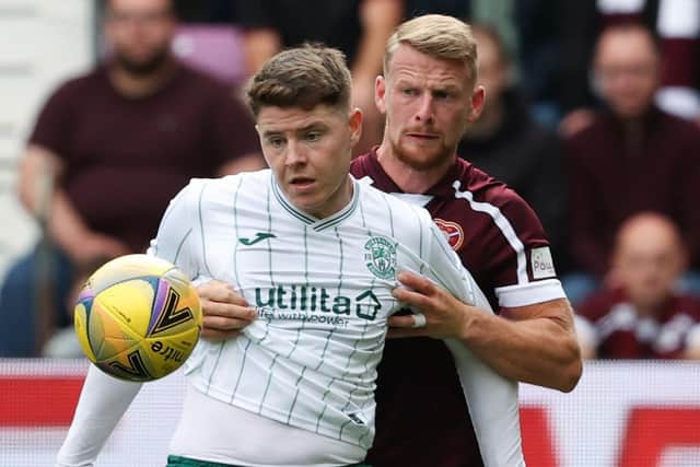 Hibs striker Kevin Nisbet and Hearts defender Stephen Kingsley have both been selected by Scotland boss Steve Clarke in the past. Picture: SNS