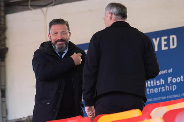 Former Aberdeen manager Derek McInnes made a quick return to his old stomping ground in TV pundit role  (Photo by Ross Parker / SNS Group)