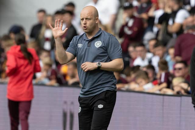 Hearts technical director Steven Naismith watches the 4-0 win against Partick Thistle. Pic: SNS