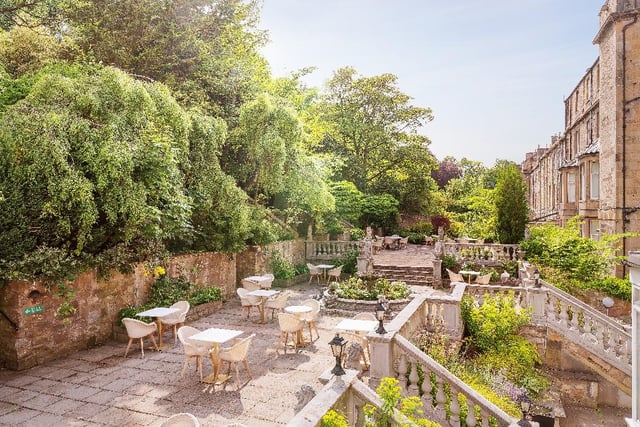 The hotel has leafy, quiet gardens with terrace space