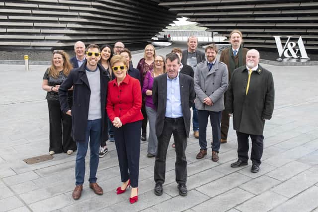 The First Minister with the SNP's new councillors in Dundee. Picture: Lesley Martin/PA Wire.