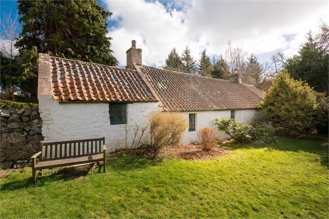 The most affordable home on the list is this unique two-bed cottage with great potential. Dating back to 1780, the property is in need of some upgrading but is set on a generous plot extending to over an acre with vegetable and fruit gardens and the ruin of the Old Mill. The garden was laid out originally by John McQueen Cowan who was a tree specialist and plant hunter in India before working in Edinburgh’s Royal Botantic Garden. Valued at £145,000, this property is currently under offer.