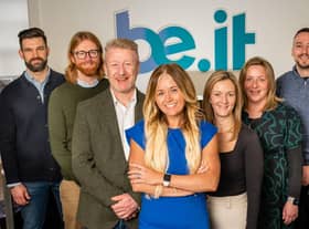 MD Nikola Kelly (centre) with, from left, other MBO team members Matt Druce, Freddie Kidd, Gareth Biggerstaff, Christina Hall, Caroline Ross, and Michael Phair. Picture: contributed.