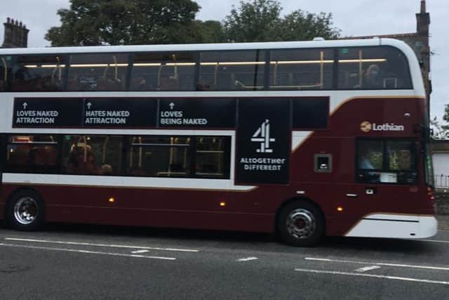 The bus ads were promoting Channel 4's dating show Naked Attraction