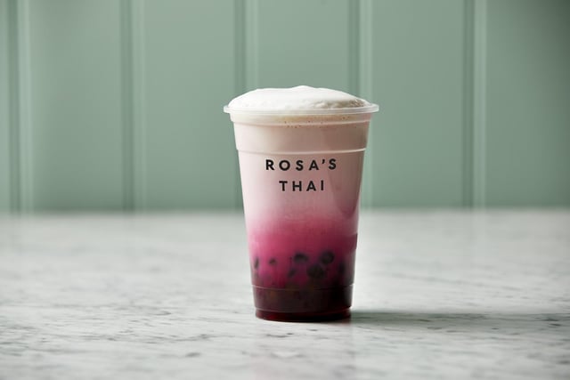 Get a true taste of Thailand with “pinky milk” (a popular Thai drink, sweet and similar to strawberry milk).