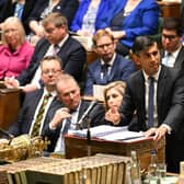 Prime Minister Rishi Sunak speaking during Prime Minister's Questions in the House of Commons