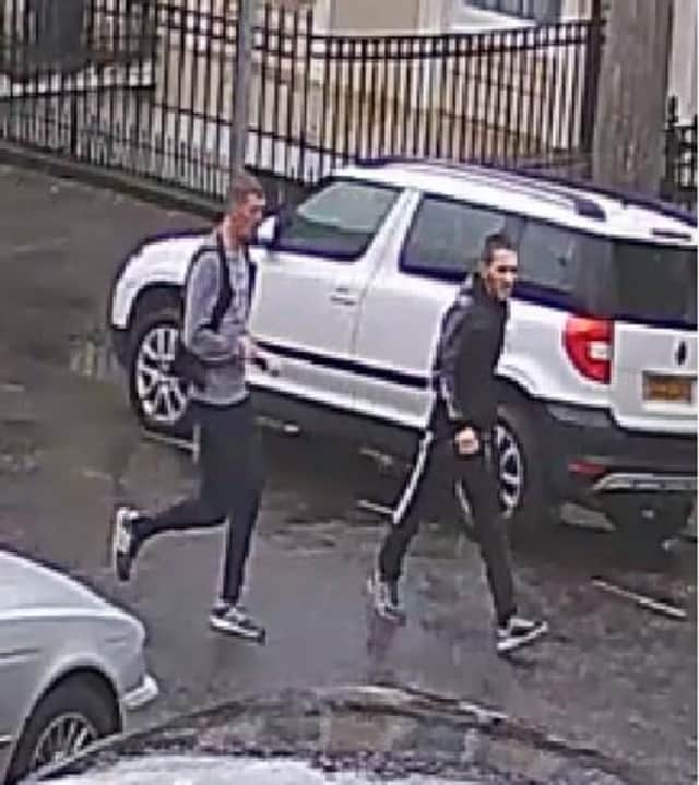 Police believe the two men captured on the CCTV footage could assist with ongoing enquiries into an assault which happened last year (Photo: Police Scotland).
