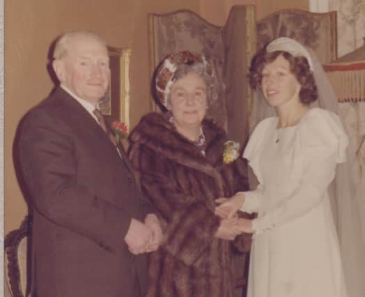 David and Betty Sharp on daughter Janet's wedding day.