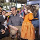 First Minister Humza Yousaf meets children and families who benefit from services at The Yard in Edinburgh