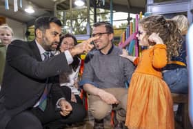 First Minister Humza Yousaf meets children and families who benefit from services at The Yard in Edinburgh