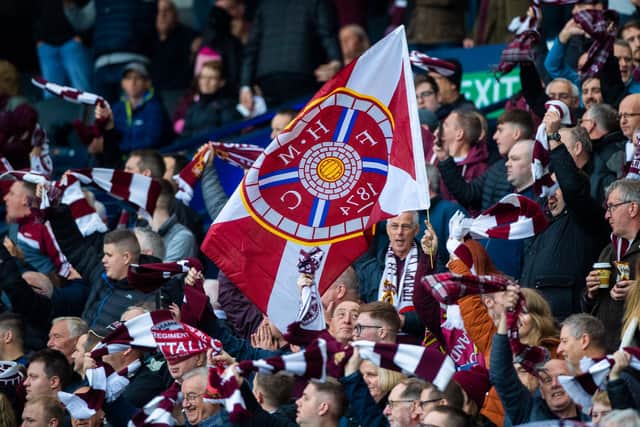 Hearts will be backed by a sold-out allocation at St Mirren on Friday night. Picture: SNS