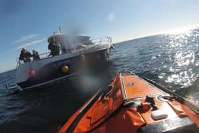 The Dunbar RNLI crew rescued the stricken boat on Thursday morning.