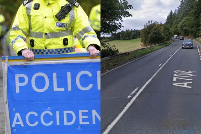 The incident happened on the A702 this morning between Hillend and Penicuik.