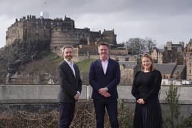 Rob Lang (Edinburgh Airport), Marshall Dallas (EICC) and Elaine Elder (National Museums of Scotland) from Convention Edinburgh's new advisory group. Picture: Stewart Attwood