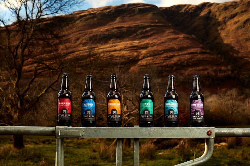 A citra session blonde, Jarl (centre right) has previously won the Champion Beer of Scotland Award from CAMRA. It is made by Fyne Ales at their Farm Brewery in Cairndow, the Scottish Highlands.