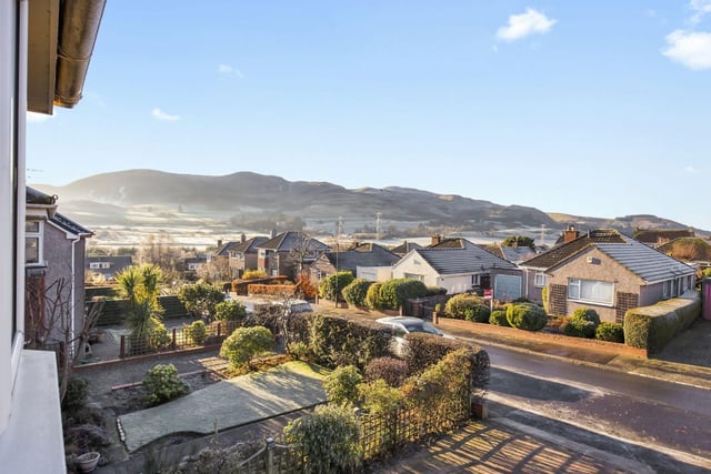 The property has uninterrupted views of the Pentland HIlls.