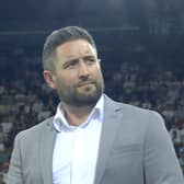 Manager Lee Johnson looks on during the second leg of Hibs' Europa Conference League third qualifying round tie against Luzern
