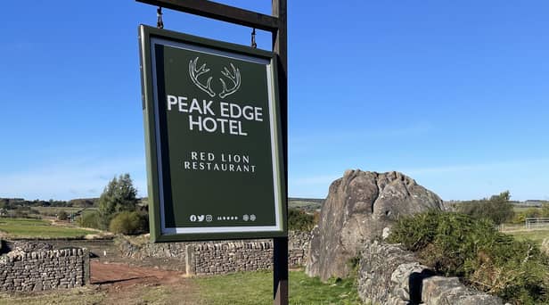 The Peak Edge Hotel is perched above the historic market town of Chesterfield. Image: Peak Edge Hotel