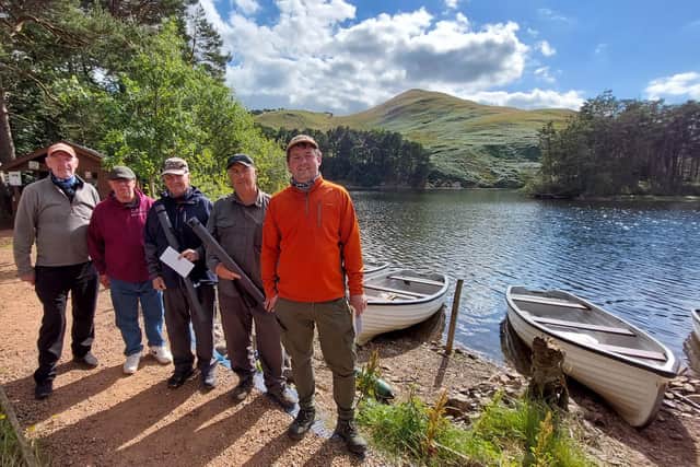 Bill Taylor (second from left) with prizewinners in the recent Scierra Pairs, one of Britain's top fly fishing events. (Pic: Nigel Duncan)
