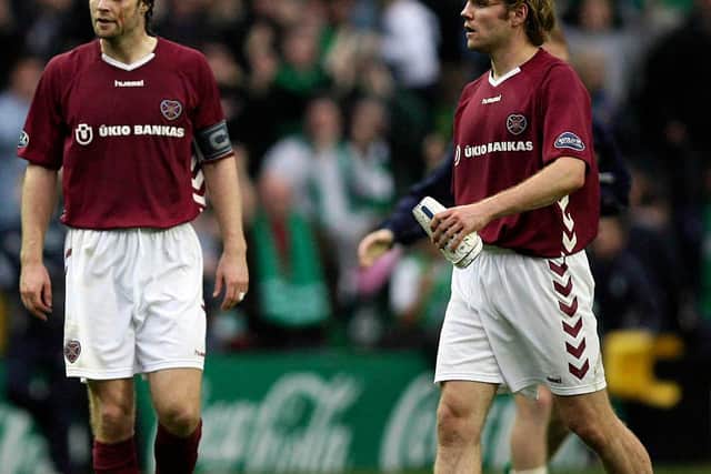 Deividas Cesnauskis thought Hearts captain Steven Pressley would have been a manager before fellow teammate Robbie Neilson