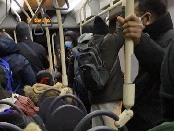 The image of an overcrowded Lothian bus was sent into the Evening News on Tuesday