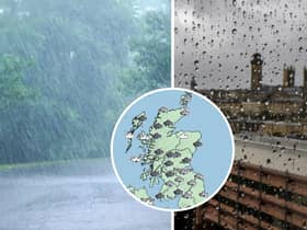Parts of central and western Scotland will see heavy rain from this afternoon, as experts track three separate low pressure systems set to batter the UK in the coming days.