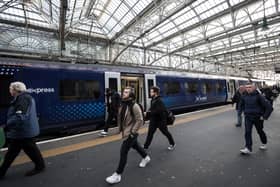 ScotRail trains will be able to carry far fewer passengers because of distancing requirements. Picture: John Devlin.