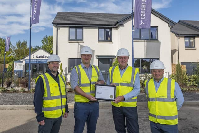 The presentation of the Premier Guarantee Award to Dandara at Eskbank Gardens. Picture by Phil Wilkinson.