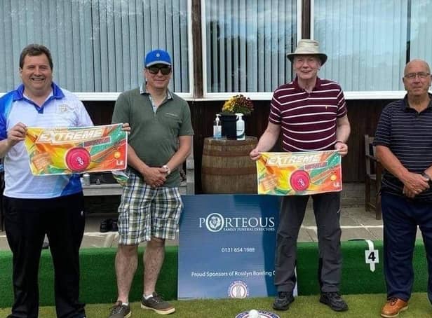 Mike Goldsmith, Davy Scott, Alex Jenkinson and King Thomson took part in the first Rosslyn Bowling Club Grand Prix competition