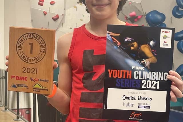 Charlie Wardrop won the Youth Climbing Series Grand Final in Southampton late last year to qualify for the GB National Development Squad.