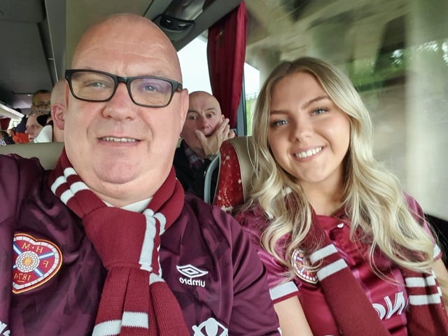 On the bus and bound for Hampden.
Pic: Rab Brown