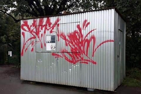 MILK’s cafe in Inverleith Park was tagged with graffiti during Tuesday night