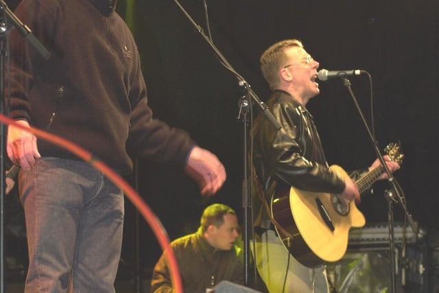 The Leith duo performed at the Princes Street Gardens concert on Hogmanay 2002.