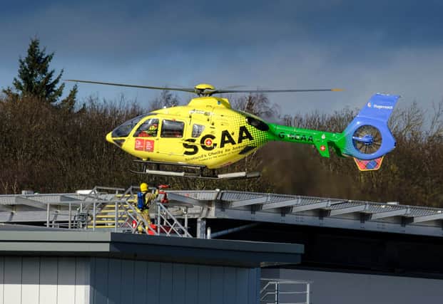 Air Ambulance touches down at Royal Infirmary of Edinburgh's rooftop helideck