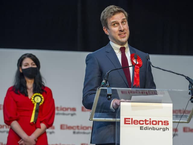 Scottish Labour's Daniel Johnson wins Edinburgh Southern. Picture: Lisa Ferguson/JPIMedia