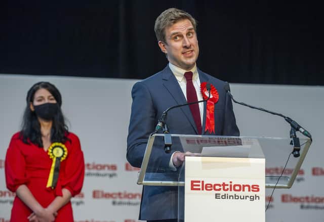 Scottish Labour's Daniel Johnson wins Edinburgh Southern. Picture: Lisa Ferguson/JPIMedia
