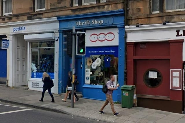 Bruntsfield Place is home to the Birthlink Thrift Shop, which has been supporting leading adoption charity Birthlink since 1957, making it the oldest charity shop in Scotland.