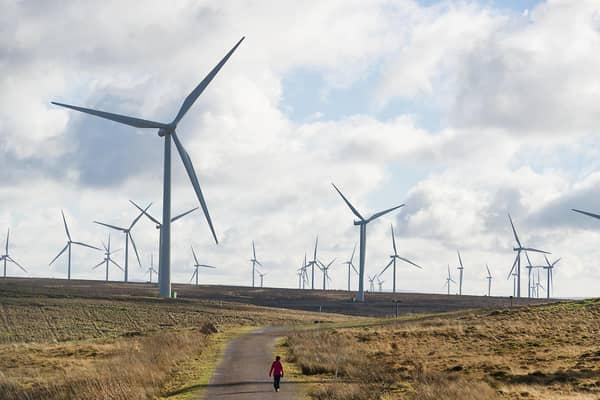 Amazon has now invested in 6.5 gigawatts of wind and solar projects that will enable it to supply renewable energy for its corporate offices, fulfilment centres and data centres around the world. Picture: John Devlin