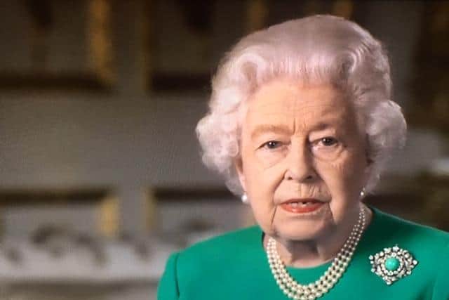 The Queen delivered a TV speech to the nation on uniting to tackle the coronavirus pandemic. Pic: BBC