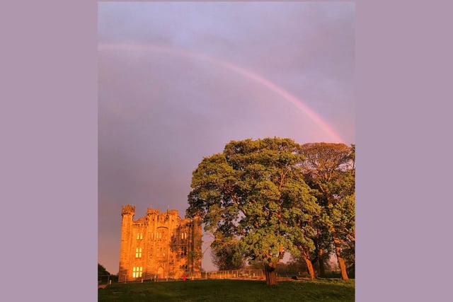 A beautiful view of the sky over Hylton Castle.
