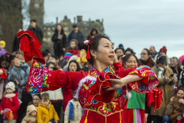 Crowds gathered to watch traditional dances as Edinburgh marked Chinese New year in the city centre