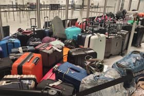 Large numbers of bags abandoned at Edinburgh Airport - Swissport were at the centre of delays with luggage in the summer.