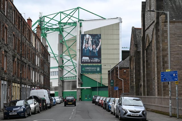 Home of Hibernian FC since the 1890s when the club moved from the first Easter Road ground which was situated between nearby Sunnyside and Bothwell Street. Thousands of fans from the green side of Edinburgh flock here to follow their Hibs heroes. Photo by John Devlin.