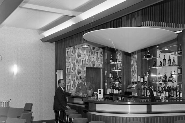 Another view of the interior of the Tranmere Roadhouse in December 1962 - this time a corner of the bar.